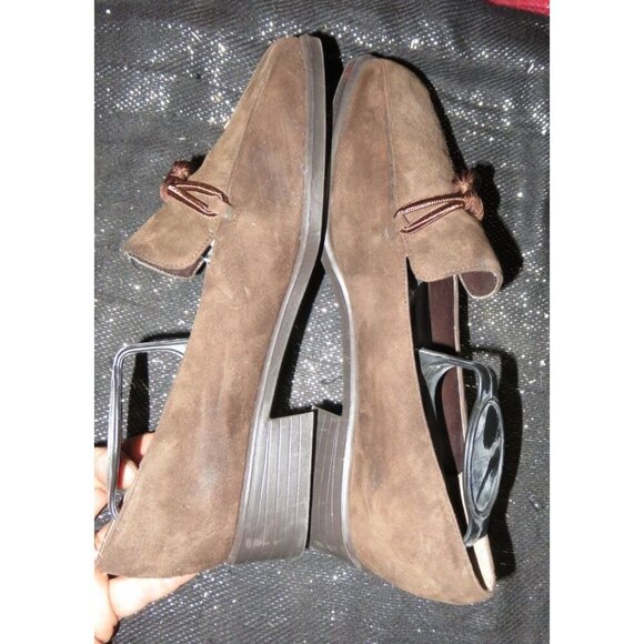 IMPO Kira Brown Suede Leather Tassel Ornamented loafer with memory foam size 7.5 - Picture 4 of 9